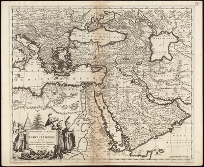 Accurate and Large Map of the Entire Turkish Empire with All Its Regions by Justus Danckerts